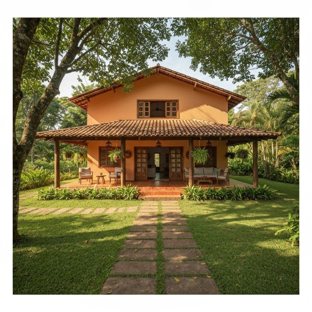 Casa de campo brasileira no sítio