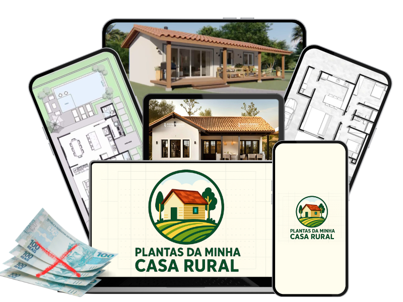 Plantas da Minha Casa Rural - Mockup Premium